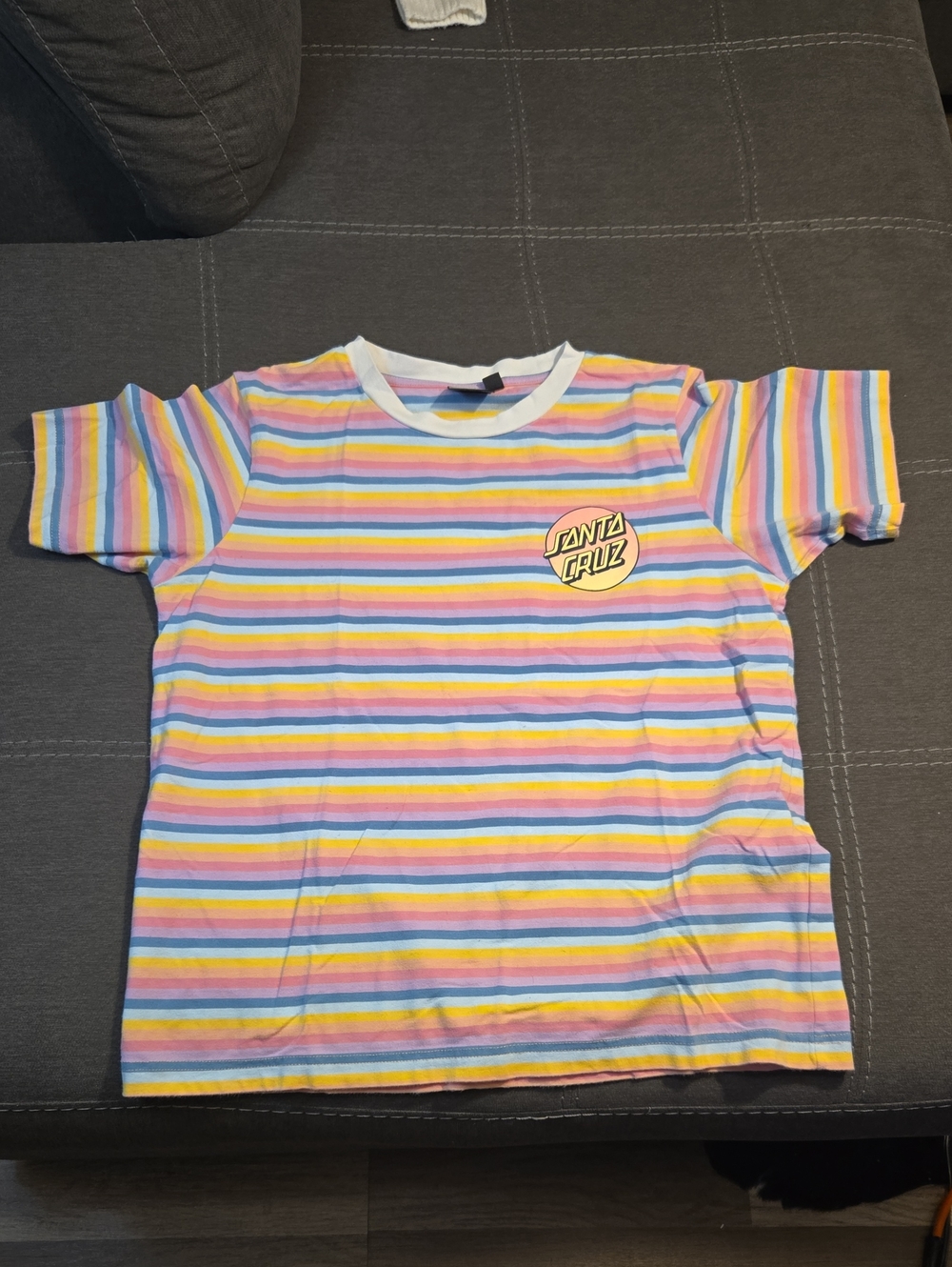 Santa Cruz Skateboards Pastel Rainbow Stripe Tee